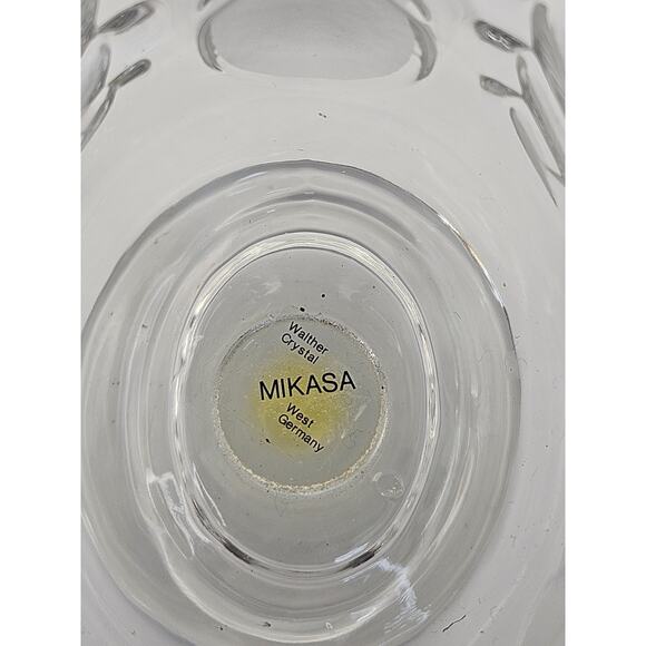 Vtg Mikasa Walther Crystal SWAN Pitcher Clear Frosted Feathers Made in Germany - Picture 7 of 11